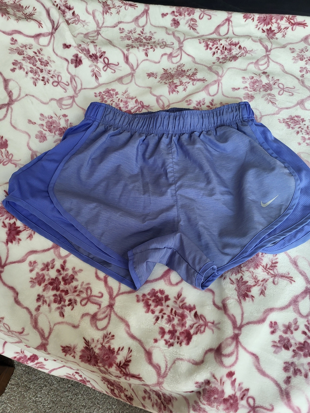 NIKA Periwinkle Athletic Running Shorts with Mesh Panels